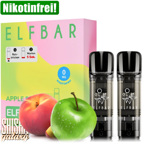 Elfbar Elfbar - ELFA - Apple Peach - Liquid Pod - 2 ml - Nikotinfrei - 10er Pack (5x2er Pack) Elfbar Elfbar - ELFA - Apple Peach - Liquid Pod - 2 ml - Nikotinfrei - 10er Pack (5x2er Pack)