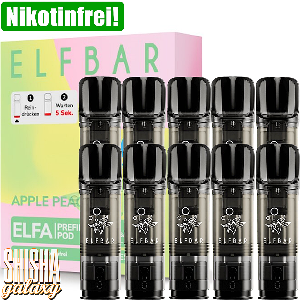 Elfbar Elfbar - ELFA - Apple Peach - Liquid Pod - 2 ml - Nikotinfrei - 10er Pack (5x2er Pack) Elfbar Elfbar - ELFA - Apple Peach - Liquid Pod - 2 ml - Nikotinfrei - 10er Pack (5x2er Pack)