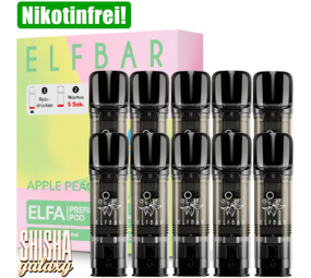 Elfbar ELFA - Apple Peach - Liquid Pod - Nikotinfrei - 10er Pack (5x2er Pack) Elfbar ELFA - Apple Peach - Liquid Pod - Nikotinfrei - 10er Pack (5x2er Pack)