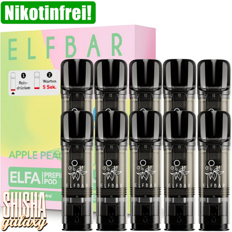 Elfbar Elfbar - ELFA - Apple Peach - Liquid Pod - 2 ml - Nikotinfrei - 10er Pack (5x2er Pack) Elfbar Elfbar - ELFA - Apple Peach - Liquid Pod - 2 ml - Nikotinfrei - 10er Pack (5x2er Pack)