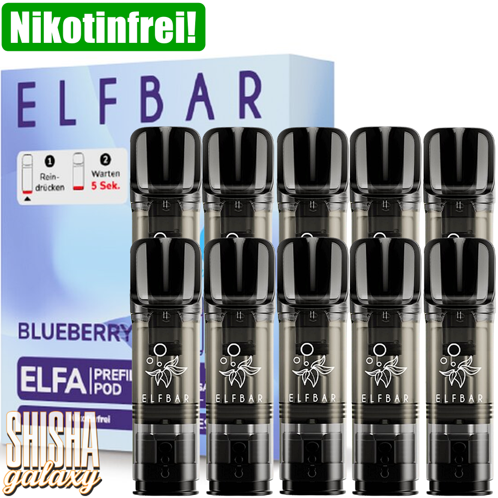 Elfbar Elfbar - ELFA - Blueberry - Liquid Pod - 2 ml - Nikotinfrei - 10er Pack (5x2er Pack) Elfbar Elfbar - ELFA - Blueberry - Liquid Pod - 2 ml - Nikotinfrei - 10er Pack (5x2er Pack)