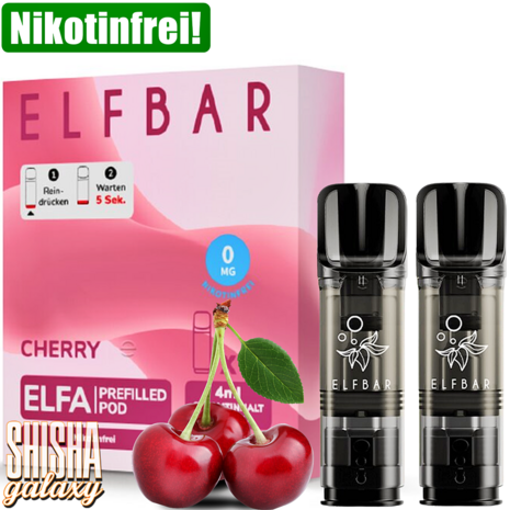 Elfbar Elfbar - ELFA - Cherry - Liquid Pod - 2 ml - Nikotinfrei - 10er Pack (5x2er Pack) Elfbar Elfbar - ELFA - Cherry - Liquid Pod - 2 ml - Nikotinfrei - 10er Pack (5x2er Pack)