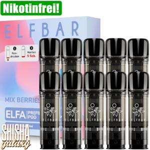 Elfbar ELFA - Mix Berries - Liquid Pod - Nikotinfrei - 10er Pack (5x2er Pack) Elfbar ELFA - Mix Berries - Liquid Pod - Nikotinfrei - 10er Pack (5x2er Pack)