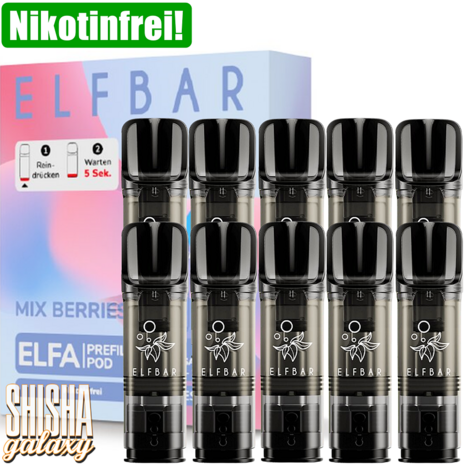Elfbar Elfbar - ELFA - Mix Berries - Liquid Pod - 2 ml - Nikotinfrei - 10er Pack (5x2er Pack) Elfbar Elfbar - ELFA - Mix Berries - Liquid Pod - 2 ml - Nikotinfrei - 10er Pack (5x2er Pack)