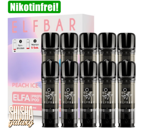 Elfbar ELFA - Peach Ice - Liquid Pod - Nikotinfrei - 10er Pack (5x2er Pack) Elfbar ELFA - Peach Ice - Liquid Pod - Nikotinfrei - 10er Pack (5x2er Pack)