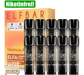 Elfbar ELFA - Tropical Fruit - Liquid Pod - Nikotinfrei - 10er Pack (5x2er Pack) Elfbar ELFA - Tropical Fruit - Liquid Pod - Nikotinfrei - 10er Pack (5x2er Pack)