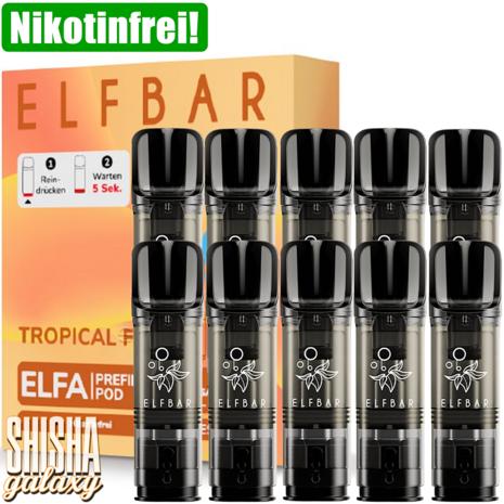 Elfbar Elfbar - ELFA - Tropical Fruit - Liquid Pod - 2 ml - Nikotinfrei - 10er Pack (5x2er Pack) Elfbar Elfbar - ELFA - Tropical Fruit - Liquid Pod - 2 ml - Nikotinfrei - 10er Pack (5x2er Pack)