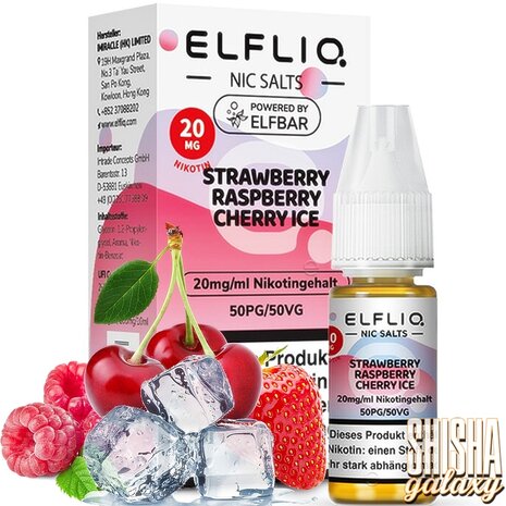 Elfliq ELFLIQ / Elfbar - Strawberry Raspberry Cherry Ice - E-Liquid - Nikotin 20 mg/ml Elfliq ELFLIQ / Elfbar - Strawberry Raspberry Cherry Ice - E-Liquid - Nikotin 20 mg/ml