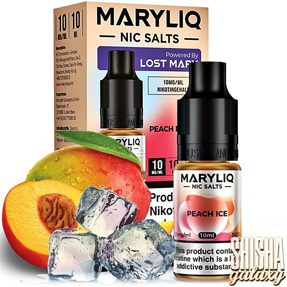 Maryliq Maryliq - Peach Ice - E-Liquid - Nikotin 10 mg/ml Maryliq Maryliq - Peach Ice - E-Liquid - Nikotin 10 mg/ml