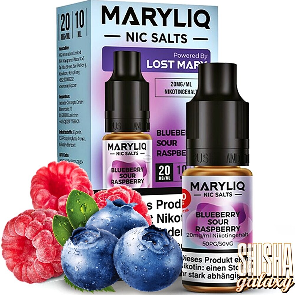 Maryliq Maryliq - Blueberry Sour Raspberry - E-Liquid - Nikotin 20 mg/ml Maryliq Maryliq - Blueberry Sour Raspberry - E-Liquid - Nikotin 20 mg/ml