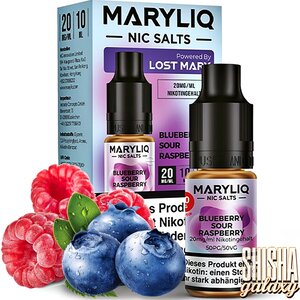 Maryliq Blueberry Sour Raspberry - E-Liquid - Nikotin 20 mg/ml Maryliq Blueberry Sour Raspberry - E-Liquid - Nikotin 20 mg/ml