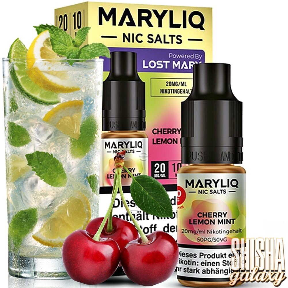 Maryliq Maryliq - Cherry Lemon Mint - E-Liquid - Nikotin 20 mg/ml Maryliq Maryliq - Cherry Lemon Mint - E-Liquid - Nikotin 20 mg/ml