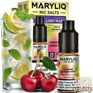 Maryliq Cherry Lemon Mint - E-Liquid - Nikotin 20 mg/ml Maryliq Cherry Lemon Mint - E-Liquid - Nikotin 20 mg/ml