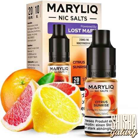Maryliq Maryliq - Citrus Sunrise - E-Liquid - Nikotin 20 mg/ml Maryliq Maryliq - Citrus Sunrise - E-Liquid - Nikotin 20 mg/ml