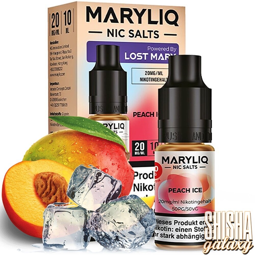 Maryliq Maryliq - Peach Ice - E-Liquid - Nikotin 20 mg/ml Maryliq Maryliq - Peach Ice - E-Liquid - Nikotin 20 mg/ml