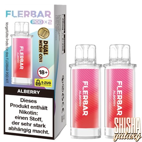 Flerbar Flerbar Pod - Alberry - Liquid Pod - 2 ml - Nikotin 20 mg - 2er Pack (4ml)