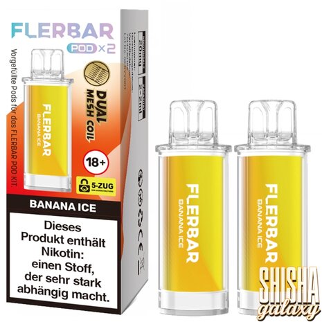Flerbar Flerbar Pod - Banana Ice - Liquid Pod - 2 ml - Nikotin 20 mg - 2er Pack (4ml)