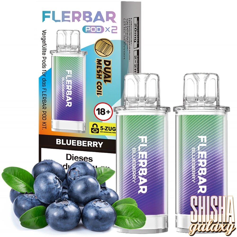 Flerbar Flerbar Pod - Blueberry - Liquid Pod - 2 ml - Nikotin 20 mg - 2er Pack (4ml) Flerbar Flerbar Pod - Blueberry - Liquid Pod - 2 ml - Nikotin 20 mg - 2er Pack (4ml)