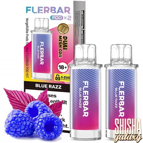 Flerbar Flerbar Pod - Blue Razz  - Liquid Pod - Nikotin 20 mg - 2er Pack