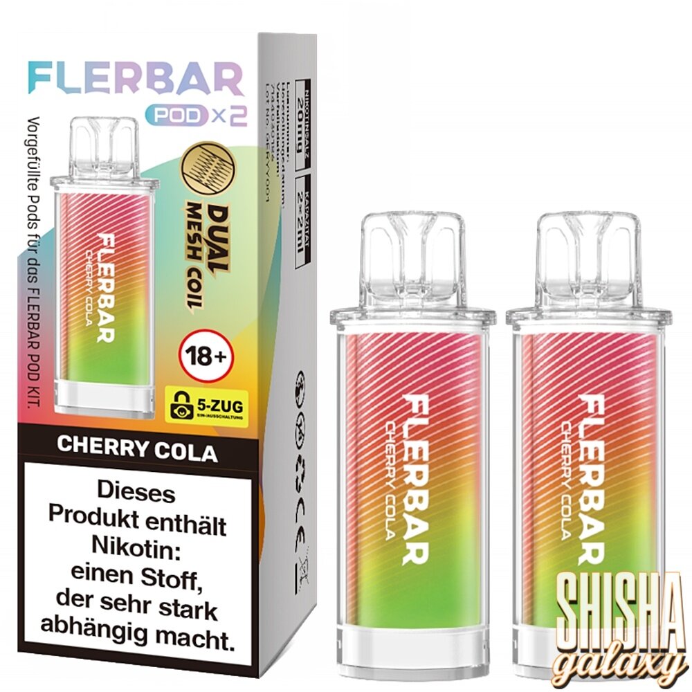 Flerbar Flerbar Pod - Cherry Cola - Liquid Pod - 2 ml - Nikotin 20 mg - 2er Pack (4ml)