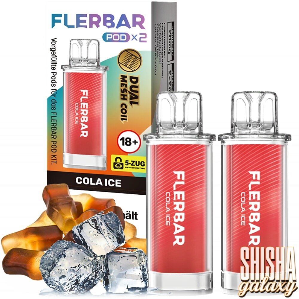 Flerbar Flerbar Pod - Cola Ice - Liquid Pod - 2 ml - Nikotin 20 mg - 2er Pack (4ml) Flerbar Flerbar Pod - Cola Ice - Liquid Pod - 2 ml - Nikotin 20 mg - 2er Pack (4ml)