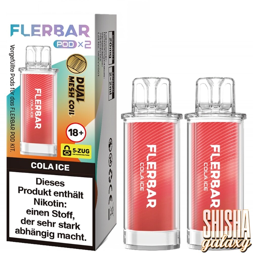 Flerbar Flerbar Pod - Cola Ice - Liquid Pod - 2 ml - Nikotin 20 mg - 2er Pack (4ml) Flerbar Flerbar Pod - Cola Ice - Liquid Pod - 2 ml - Nikotin 20 mg - 2er Pack (4ml)