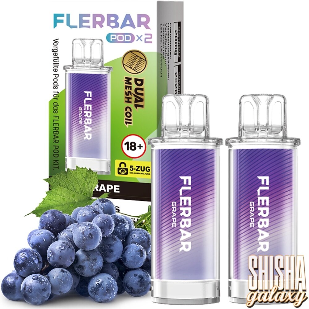 Flerbar Flerbar Pod - Grape - Liquid Pod - 2 ml - Nikotin 20 mg - 2er Pack (4ml) Flerbar Flerbar Pod - Grape - Liquid Pod - 2 ml - Nikotin 20 mg - 2er Pack (4ml)