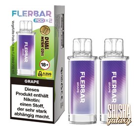 Flerbar Flerbar Pod - Grape - Liquid Pod - Nikotin 20 mg - 2er Pack Flerbar Flerbar Pod - Grape - Liquid Pod - Nikotin 20 mg - 2er Pack