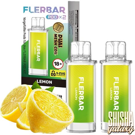 Flerbar Flerbar Pod - Lemon - Liquid Pod - 2 ml - Nikotin 20 mg - 2er Pack (4ml) Flerbar Flerbar Pod - Lemon - Liquid Pod - 2 ml - Nikotin 20 mg - 2er Pack (4ml)