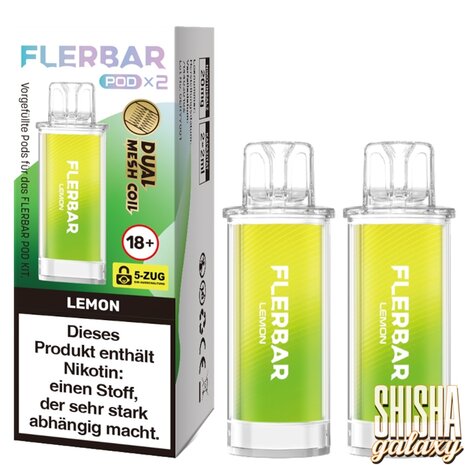 Flerbar Flerbar Pod - Lemon - Liquid Pod - 2 ml - Nikotin 20 mg - 2er Pack (4ml) Flerbar Flerbar Pod - Lemon - Liquid Pod - 2 ml - Nikotin 20 mg - 2er Pack (4ml)
