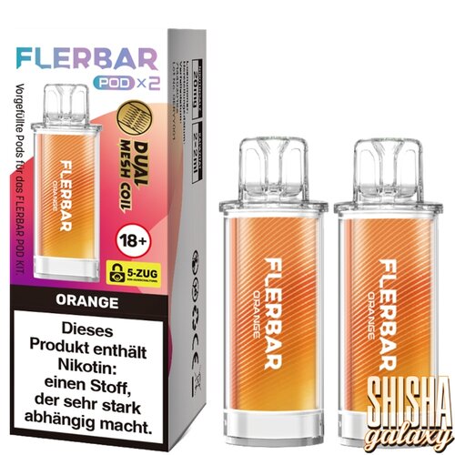 Flerbar Flerbar Pod - Orange - Prefilled Liquid Pod - 2 ml - Nikotin 20 mg - 2er Pack