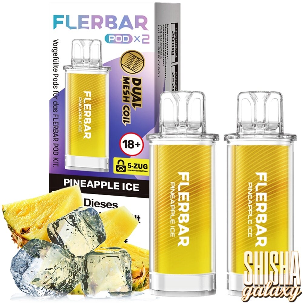 Flerbar Flerbar Pod - Pineapple Ice - Liquid Pod - 2 ml - Nikotin 20 mg - 2er Pack (4ml)