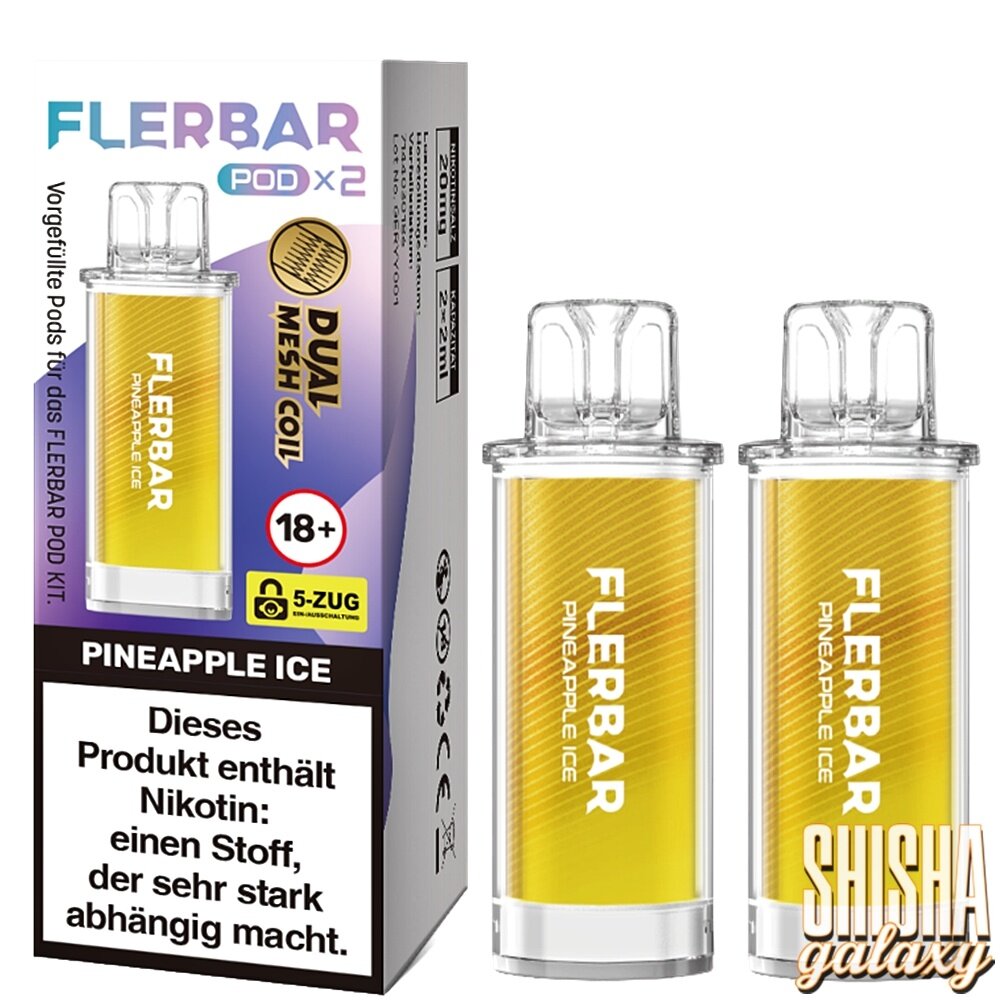 Flerbar Flerbar Pod - Pineapple Ice - Liquid Pod - 2 ml - Nikotin 20 mg - 2er Pack (4ml)