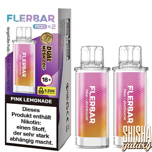 Flerbar Flerbar Pod - Pink Lemonade - Prefilled Liquid Pod - 2 ml - Nikotin 20 mg - 2er Pack