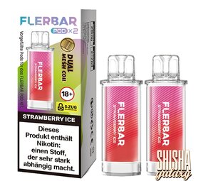 Flerbar Flerbar Pod - Strawberry Ice - Liquid Pod - Nikotin 20 mg - 2er Pack Flerbar Flerbar Pod - Strawberry Ice - Liquid Pod - Nikotin 20 mg - 2er Pack