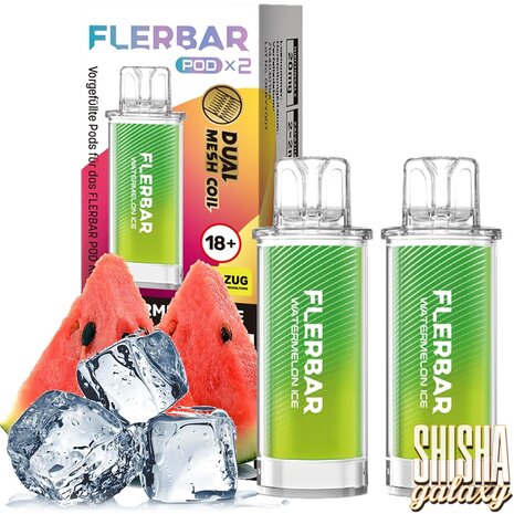 Flerbar Flerbar Pod - Watermelon Ice - Liquid Pod - 2 ml - Nikotin 20 mg - 2er Pack (4ml) Flerbar Flerbar Pod - Watermelon Ice - Liquid Pod - 2 ml - Nikotin 20 mg - 2er Pack (4ml)
