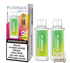 Flerbar Flerbar Pod - Watermelon Ice - Liquid Pod - Nikotin 20 mg - 2er Pack Flerbar Flerbar Pod - Watermelon Ice - Liquid Pod - Nikotin 20 mg - 2er Pack