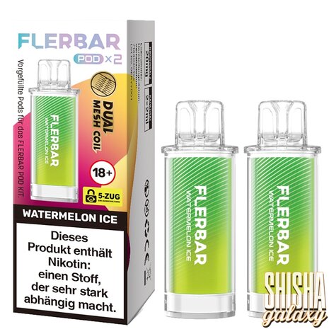 Flerbar Flerbar Pod - Watermelon Ice - Liquid Pod - 2 ml - Nikotin 20 mg - 2er Pack (4ml) Flerbar Flerbar Pod - Watermelon Ice - Liquid Pod - 2 ml - Nikotin 20 mg - 2er Pack (4ml)