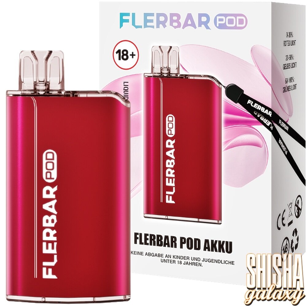 Flerbar Flerbar - Pod Kit - Akku 500 mAh - Red - E-Zigarette Flerbar Flerbar - Pod Kit - Akku 500 mAh - Red - E-Zigarette