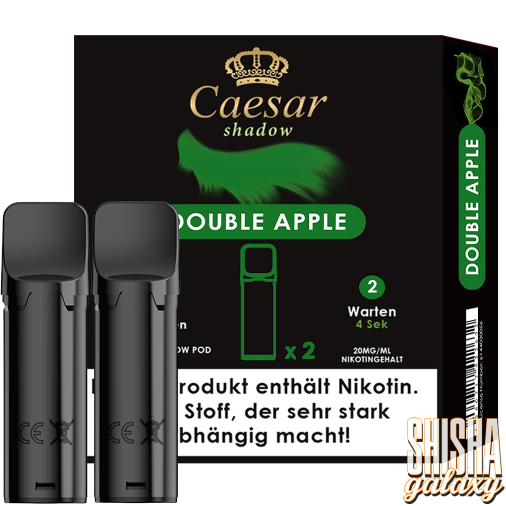 Caesar Caesar Shadow - Double Apple - Liquid Pod - 2 ml - Nikotin 20 mg - 2er Pack (4ml) Caesar Caesar Shadow - Double Apple - Liquid Pod - 2 ml - Nikotin 20 mg - 2er Pack (4ml)