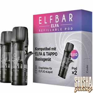 Elf Bar ELFA & Tappo - Liquid Leer-Pods - 2er Pack - 0,8 Ohm Elf Bar ELFA & Tappo - Liquid Leer-Pods - 2er Pack - 0,8 Ohm