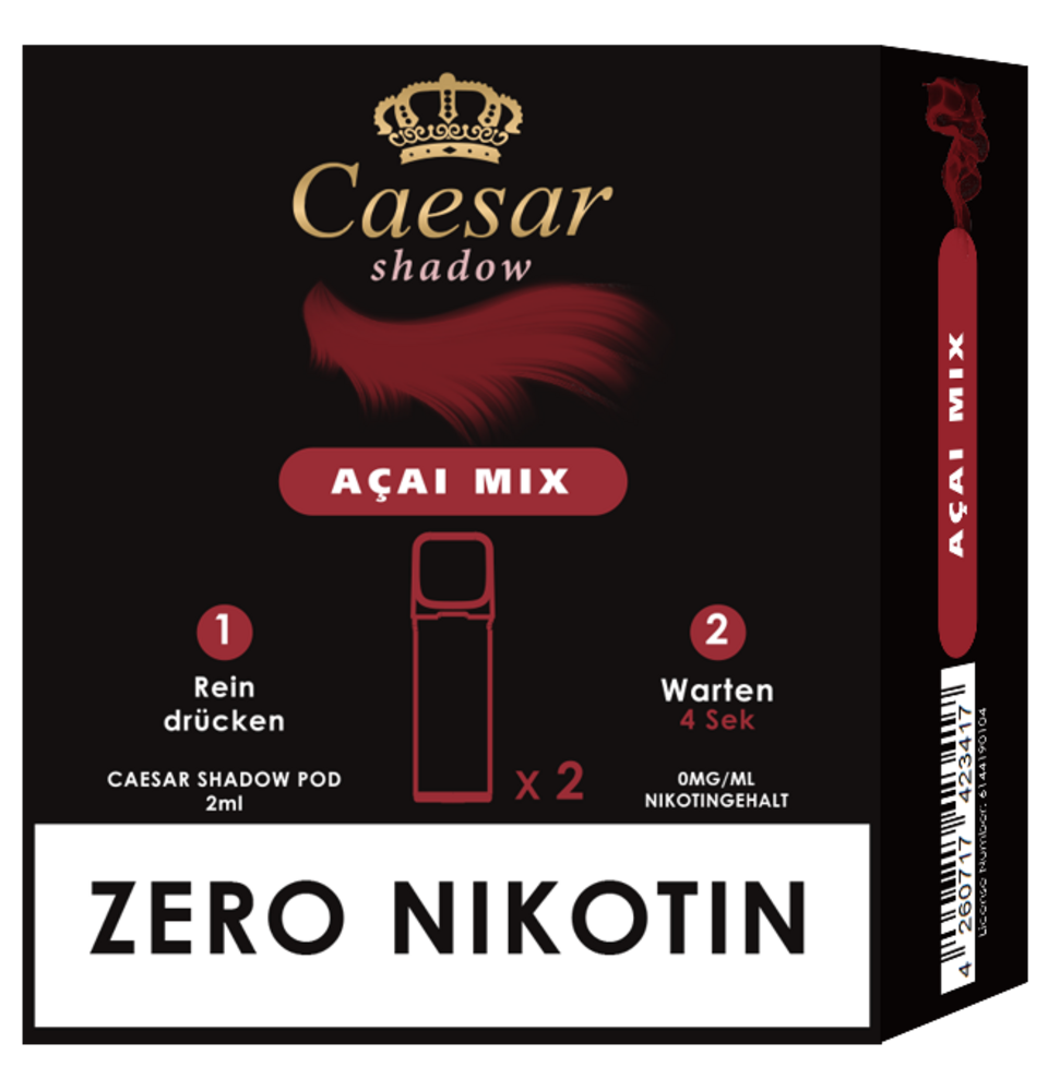 Caesar Caesar Shadow - Acai Mix - Liquid Pod - 2 ml - Nikotinfrei - 2er Pack (4ml) Caesar Caesar Shadow - Acai Mix - Liquid Pod - 2 ml - Nikotinfrei - 2er Pack (4ml)
