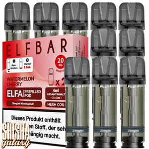 Elf Bar ELFA - Watermelon Cherry - Liquid Pod - Nikotin 20 mg - 10er Pack