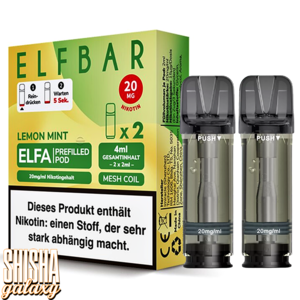 Elf Bar ELFA - Lemon Mint - Liquid Pod - Nikotin 20 mg - 2er Pack