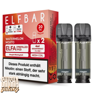 Elf Bar ELFA - Watermelon Mojito - Liquid Pod - Nikotin 20 mg - 2er Pack