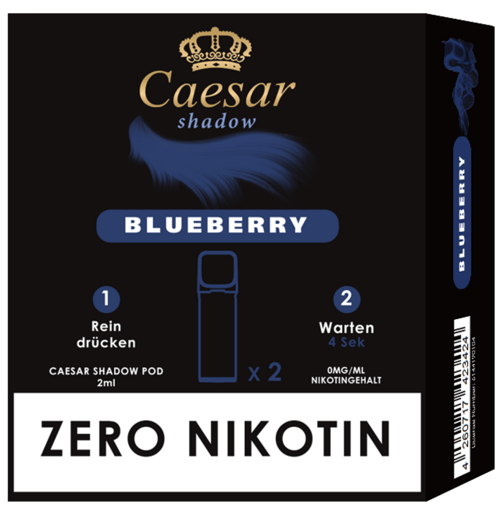 Caesar Caesar Shadow - Blueberry - Liquid Pod - 2 ml - Nikotinfrei - 2er Pack (4ml) Caesar Caesar Shadow - Blueberry - Liquid Pod - 2 ml - Nikotinfrei - 2er Pack (4ml)