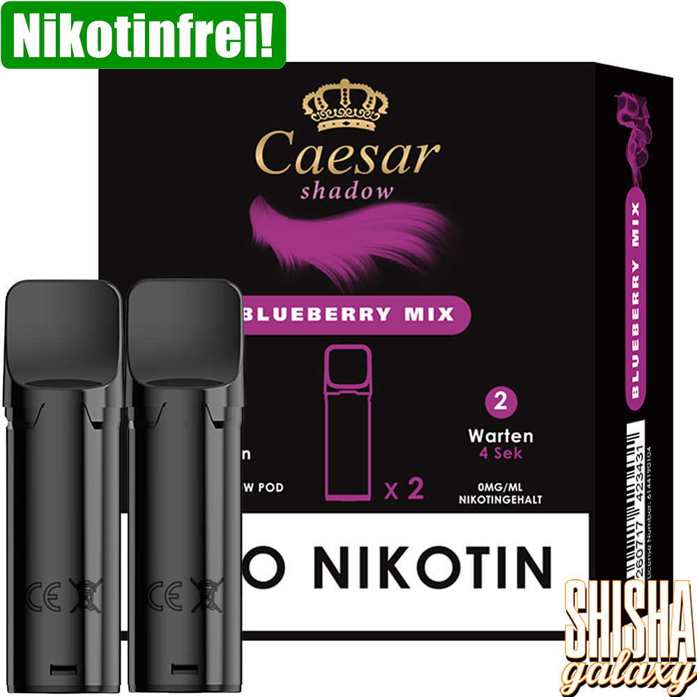 Caesar Caesar Shadow - Blueberry Mix - Liquid Pod - 2 ml - Nikotinfrei - 2er Pack (4ml) Caesar Caesar Shadow - Blueberry Mix - Liquid Pod - 2 ml - Nikotinfrei - 2er Pack (4ml)