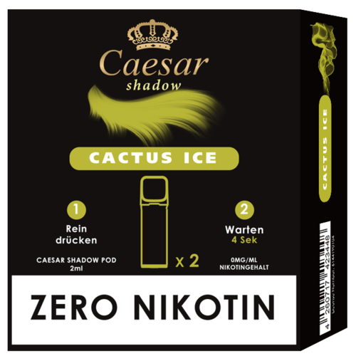 Caesar Caesar Shadow - Cactus Ice - Prefilled Liquid Pod - 2 ml - Nikotinfrei - 2er Pack