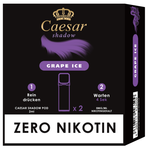 Caesar Caesar Shadow - Grape Ice - Prefilled Liquid Pod - 2 ml - Nikotinfrei - 2er Pack