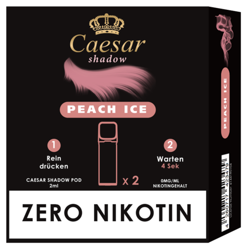 Caesar Caesar Shadow - Peach Ice - Prefilled Liquid Pod - 2 ml - Nikotinfrei - 2er Pack